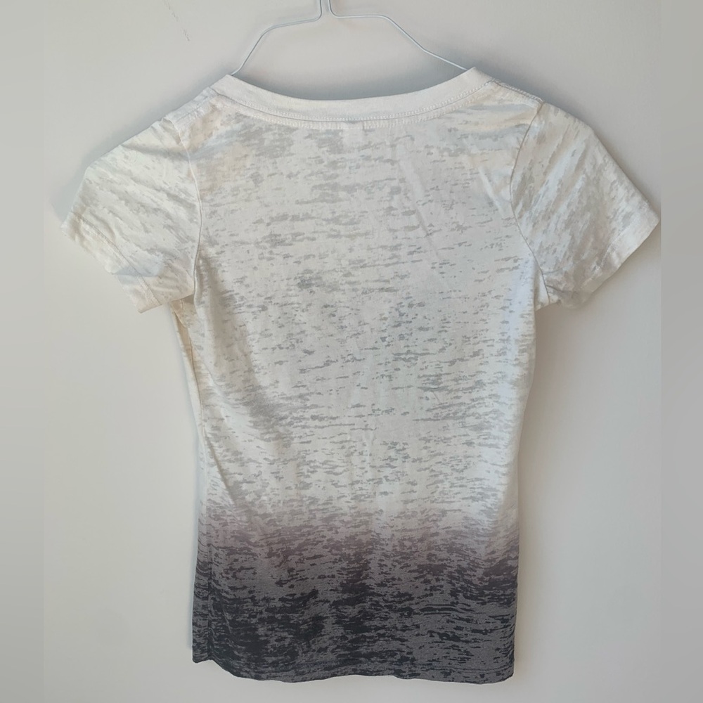 Next Level Apparel White and Black Tree Print V-Neck Tee - Picture 2 of 3